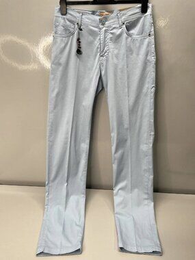 Marco Pescarolo Mens Pants Light Blue Size US 40 IT 56 Straight Leg Cotton Blend